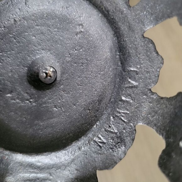 2 Victorian Goth Black Cast Iron Swing Arm Oil Lamp Candle Holder Vintage Ornate - Picture 7 of 12